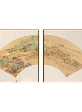 新中式风明代仇英山水图装饰画