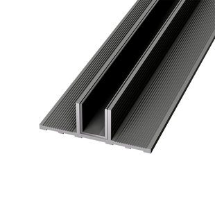 铝合金F型玻璃卡槽淋浴房卫生间隔断型材浴室U型槽玻璃固定预埋件