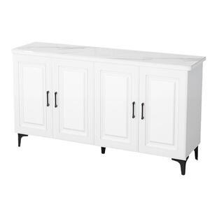 厨房置物架备餐操作台切菜桌多层中岛台碗碟收纳落地储物柜子橱柜