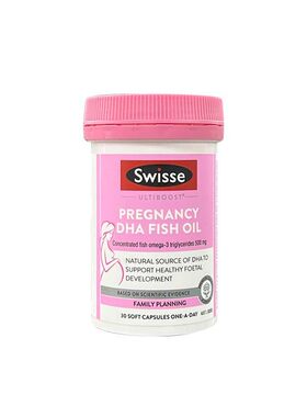 新西兰直邮澳洲swisse孕妇DHA专用深海鱼油胶囊孕前备孕哺乳 30粒