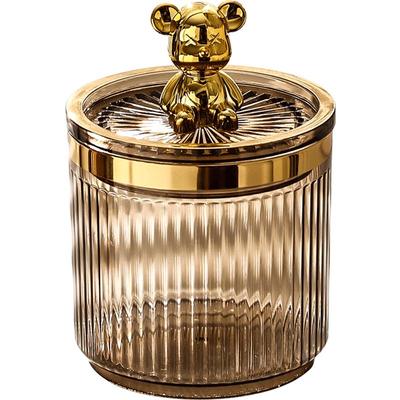 北欧INS轻奢创意糖果密封盒茶叶家用客厅小熊桌面收纳罐高颜值