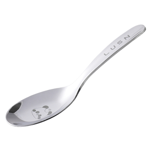 如山316食品级不锈钢汤匙小汤勺叉子宝宝儿童家用甜品汤勺元宝勺
