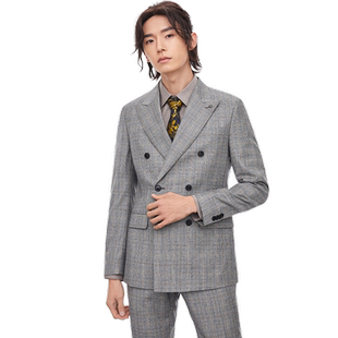 ZIOZIA夏季男士商务弹性羊毛面料正装直筒西裤ZSP12303J