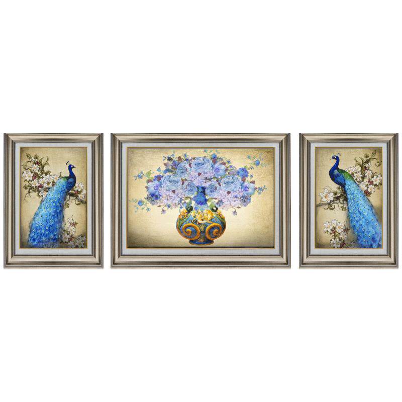 欧美式客厅装饰画防水油画肌理画