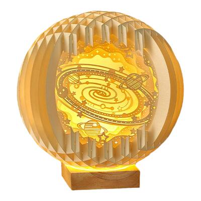 桌面摆件3d立体纸雕灯生日礼物