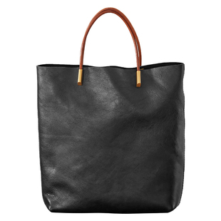 藤也家极简风复古水桶包植鞣牛皮包百搭休闲方形红色结婚包大包女