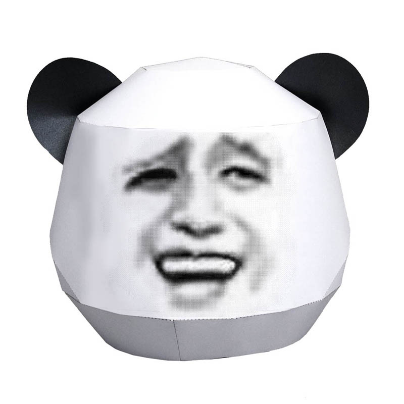 表情包金馆长暴走漫画沙雕头套纸模型面具面罩抖音滑稽恶搞怪熊猫