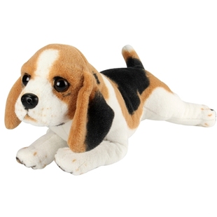 可爱仿真毛绒玩具比格犬 米格鲁公仔玩偶娃娃抱枕猎兔名狗礼物