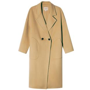 诗篇专选冬宽松落肩羊毛羊绒双面呢大衣外套