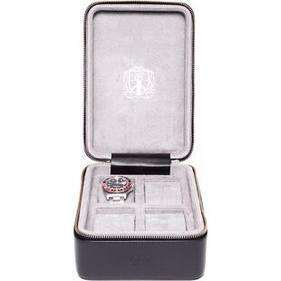 Rapport英国手表盒Hyde Park皮革四表位便携拉链收纳盒高端腕表盒