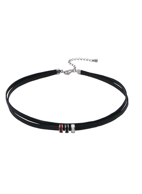 皮绳choker三色圈项链机车风