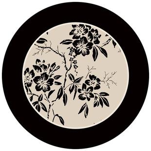 范居态度墨枝中古复古圆形杯垫吸水隔热防烫吧台咖啡茶杯碗盘餐垫