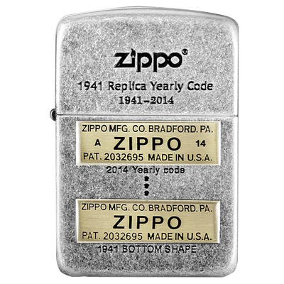 zippo打火机古银复刻贴章底刻