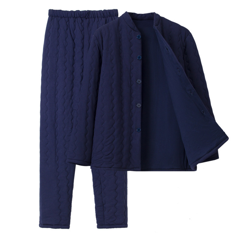 绗缝棉衣棉裤套装加厚冬季居家服