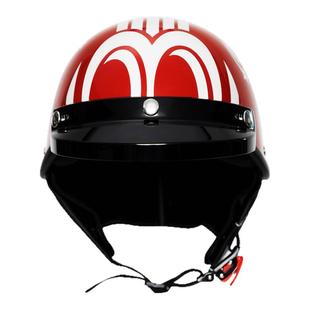 OOHAMA复古头盔摩托机车男女同款夏季大眼睛3C新国标半盔帽檐