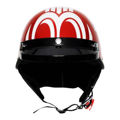 复古头盔摩托车半盔帽檐3C大眼睛