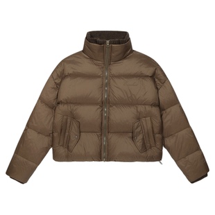 美国EVERLAST拳击运动休闲尼龙防风防寒轻盈保暖白鸭绒立领羽绒服