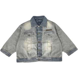 凯文家童装2026年早春新款男童中大童韩版水洗休闲牛仔儿童外套