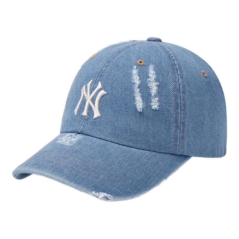 MLB官方正品帽子男女情侣款调节磨破时尚棒球帽秋冬新款3ACPVD34N
