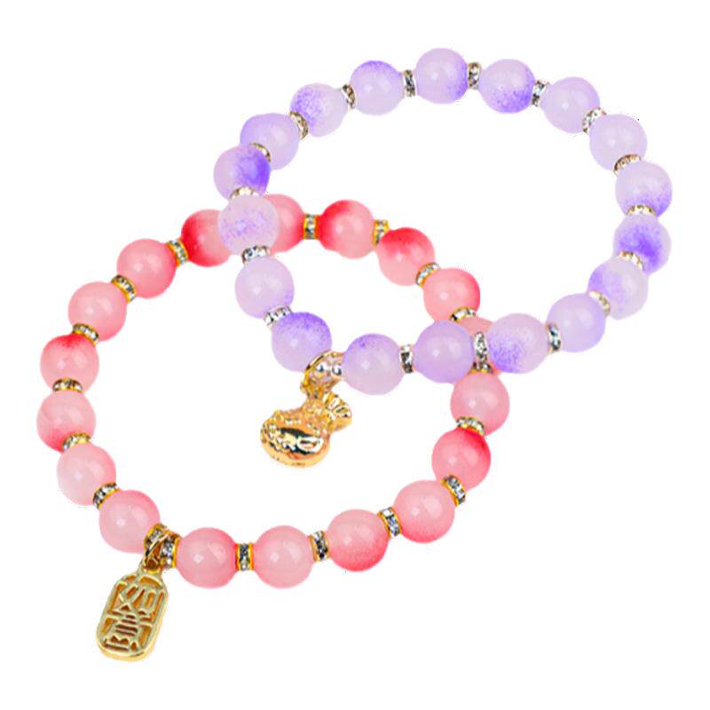 古风串珠手工diy材料珠子女孩儿童礼物玩具琉璃手串手链配件6成人