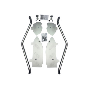 适用三阳哈士奇150adv不锈钢射灯带支架踏板保险杠专用改装配件