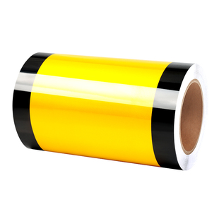 反光警示胶带20厘米危险管道标识贴20公分黄黑相间防水耐腐蚀盐硫酸液碱化学品重大危险源工程标识贴纸