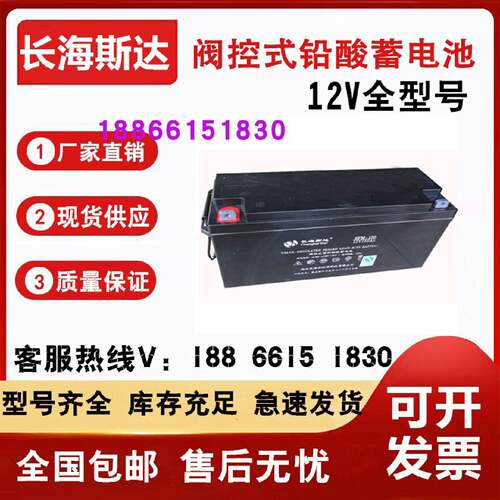 长海斯达蓄电池12V100AH6FM100船舶UPSEPS直流屏等电力专用