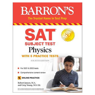 英文原版 巴朗SAT物理学 第4版 SAT Subject Test Physics With Online Tests 考试 Robert Jansen