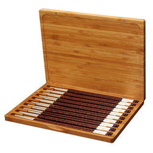 NEWREA新锐 珍藏级蛇纹木S999双头包银筷子 3CM银管  SWCYSY3-Z