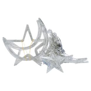 星星月亮窗帘灯满天星彩灯闪灯卧室房间求婚氛围浪漫户外装饰灯