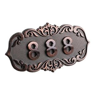 门牌号码牌家用高档酒店宾馆仿金属古铜数字提示房号房间号入户指示标识挂牌定制创意住宅欧式复古风门号定做