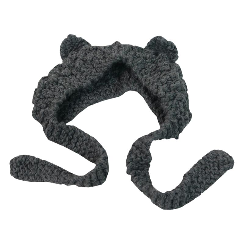 少女心韩国软妹毛线系带保暖耳套