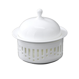 高档酒店陶瓷位上汤盅佛跳墙炖盅小米辽参盅海参盅蜡烛加热餐具