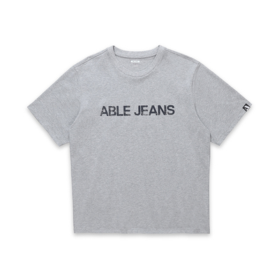 ABLE JEANS新款男士宽松休闲简约LOGO短袖T恤