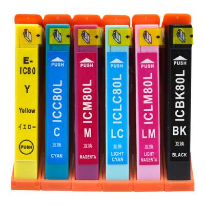 DAT适用爱普生ic80墨盒EP-807AB EP-807AR EP-807AW彩色打印机油墨盒EP-707A 777A 907F 977A 708A 778A墨盒