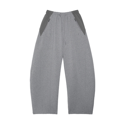 热暖绒面料 半圆女装2025[运动秋冬加绒宽松休闲两色裤子女弯刀裤