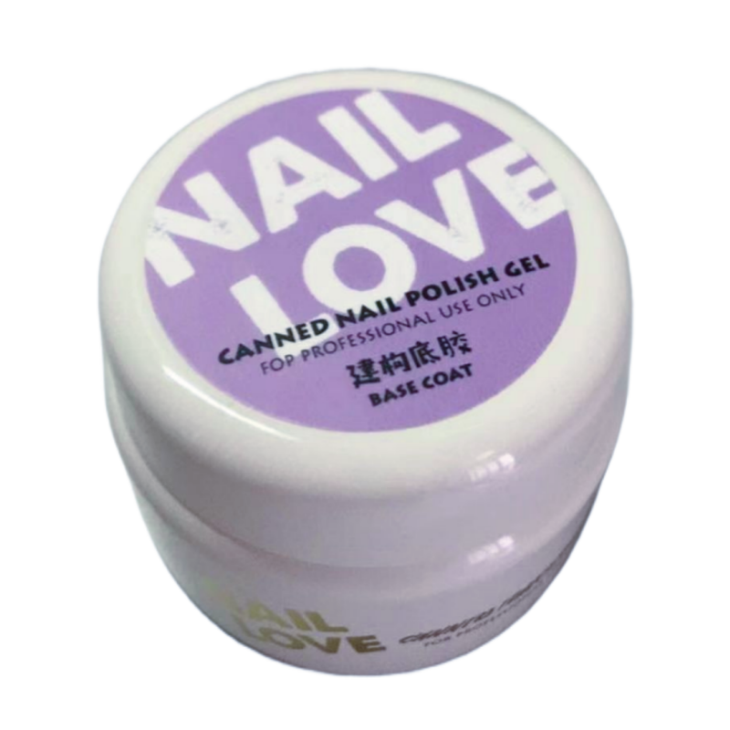 NAILLOVE罐装建构底胶硬式封层流平建固糯米果冻粘钻胶冰透延长胶