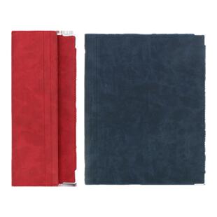 软皮面活页笔记本可拆卸外壳金属夹记事加厚手账本5mm方格A4办公