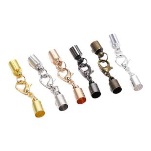 DIY饰品配件材料 镀金龙虾扣钟帽 砝码帽 项链扣 手链扣 皮绳扣