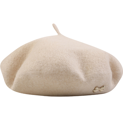 常春藤羊毛圆顶贝雷帽