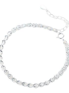 925银凤尾手链网红波光粼粼