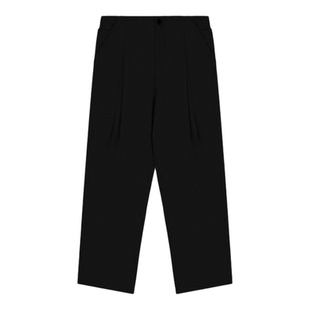 阿汤哥TANG[松风]丝光绒休闲长裤2025春季新款男保暖弯刀裤裤子