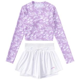 贵人鸟长袖泳衣女款保守分体2025新款游泳衣女士遮肉防晒温泉泳装