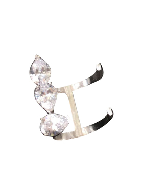 欧美风韩国设计师款水滴夸张戒指