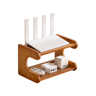 台面wifi路由器放置架免打孔电视机顶盒家用无线收纳盒简易储物架