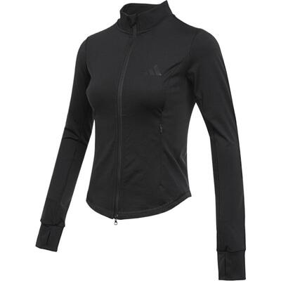 adidas阿迪达斯女子SLIM KNIT JKT紧身运动健身夹克外套KF2666