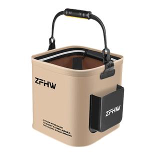 打水桶钓鱼路亚加厚折叠多功能手提鱼护装鱼桶户外鱼箱便携活鱼桶