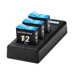 适用GoPro Hero12/11/10/9运动相机电池充电器多功能充电盒全解码