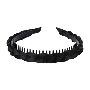 假发麻花辫子发箍女高级感遮白发头箍带齿防滑压碎发发夹发卡头饰