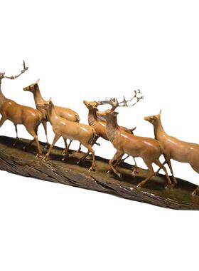 鹿贺礼玄关礼品铜师傅铜新中式